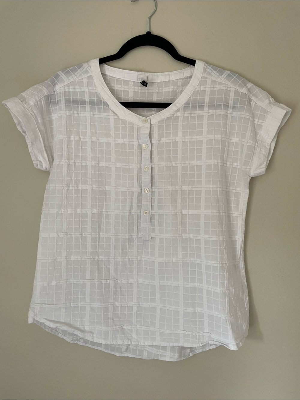 North River 100% cotton white blouse size m